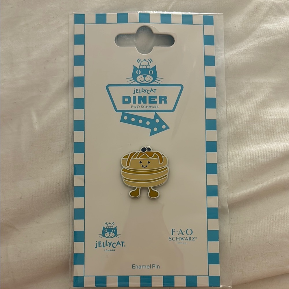 Jellycat Diner Pancake Enamel Pin - FAO Schwarz NYC Jellycat Diner